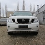 Защита переднего бампера d76 с профильной защитой картера Nissan Patrol (2012-2020)