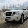 Защита переднего бампера d76+d57 двойная Nissan Patrol (2012-2020)
