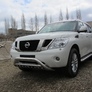 Кенгурятник d76 низкий широкий с ЗК и перемычкой Nissan Patrol (2012-2020)