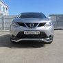 Защита переднего бампера d57 волна Nissan Qashqai (2014-2024)