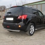 Защита заднего бампера d57 Nissan Qashqai+2 (2007-2011)