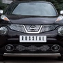 Защита переднего бампера d75х42 овал RUSSTAL Nissan Juke 4X4 (2010-2014)