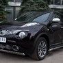 Защита переднего бампера d75х42 овал RUSSTAL Nissan Juke 4X4 (2010-2014)