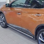 Пороги труба d75х42 овал с проступью RUSSTAL Nissan Murano (2016-2023)