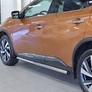 Пороги труба d63 вариант 2 RUSSTAL Nissan Murano (2016-2023)