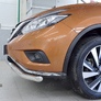 Защита переднего бампера d63 волна с надписью RUSSTAL Nissan Murano (2016-2023)