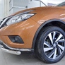 Защита переднего бампера d63 секция-d42 дуга RUSSTAL Nissan Murano (2016-2023)