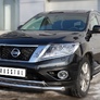 Пороги труба 120х60 овал с проступью RUSSTAL Nissan Pathfinder (2014-2017)