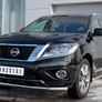 Пороги труба d63 вариант 1 RUSSTAL Nissan Pathfinder (2014-2017)