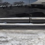 Пороги труба d76 с накладкой вариант 3 RUSSTAL Nissan Pathfinder (2014-2017)