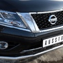 Защита переднего бампера d63 секции RUSSTAL Nissan Pathfinder (2014-2017)