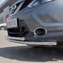 Защита переднего бампера d42 секция-d42 дуга RUSSTAL Nissan Qashqai SPB (2015-2019)