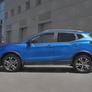 Пороги труба d75х42 овал с проступью RUSSTAL Nissan Qashqai (2019-2024)