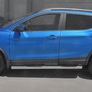 Пороги труба d76 с накладкой вариант 2 RUSSTAL Nissan Qashqai (2019-2024)