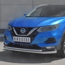 Защита переднего бампера d63 секции-d42 дуга RUSSTAL Nissan Qashqai (2019-2024)