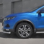 Защита переднего бампера d63 секции-d42 дуга RUSSTAL Nissan Qashqai (2019-2024)