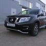Защита переднего d57 бампера волна Nissan Terrano (2014-2023)