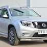 Пороги труба d63 вариант 2 RUSSTAL Nissan Terrano (2014-2023)