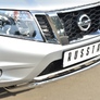 Защита переднего бампера d42 волна под машину+d42 зубы RUSSTAL Nissan Terrano (2014-2023)