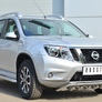 Защита переднего бампера d42 волна под машину+d42 зубы RUSSTAL Nissan Terrano (2014-2023)