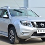 Защита переднего бампера d42 волна под машину RUSSTAL Nissan Terrano (2014-2023)