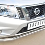 Защита переднего бампера d63 секции RUSSTAL Nissan Terrano (2014-2023)