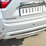 Защита заднего бампера d42 дуга d42 дуга декор паз RUSSTAL Nissan Terrano (2014-2023)