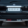 Защита заднего бампера d63х63 RUSSTAL Nissan X-Trail (2011-2014)
