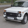 Защита переднего бампера d63 секции RUSSTAL Lada 4x4 Urban (2014-2021)