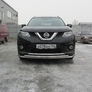 Защита переднего бампера d57+d42 двойная Nissan X-Trail (2015-2023)