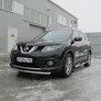 Защита переднего бампера d57 короткая Nissan X-Trail (2015-2023)