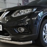 Защита переднего бампера d63 секции d42 дуга RUSSTAL Nissan X-Trail (2015-2018)