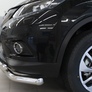 Защита переднего бампера d63 дуга d63 уголки+клыки RUSSTAL Nissan X-Trail (2015-2018)