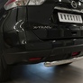 Защита заднего бампера d63 дуга,средняя часть RUSSTAL Nissan X-Trail (2015-2018)