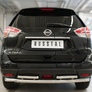 Защита заднего бампера d63 дуга d42х2 дуга RUSSTAL Nissan X-Trail (2015-2018)