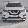 Защита переднего бампера d63 дуга-d63 уголки+клыки RUSSTAL Nissan X-Trail (2018-2023)