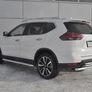 Защита заднего бампера d63 дуга-d42x2 дуги RUSSTAL Nissan X-Trail (2018-2023)