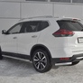 Защита заднего бампера уголки d63 секции RUSSTAL Nissan X-Trail (2018-2023)