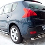 Пороги труба d75х42 овал с накладками RUSSTAL Peugeot 3008 (2009-2013)