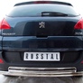Защита заднего бампера d63х42 дуга RUSSTAL Peugeot 3008 (2009-2013)