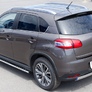 Пороги труба d75х42 овал с проступью RUSSTAL Peugeot 4008 (2012-2016)