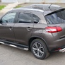 Пороги труба d76 с накладками вариант 1 RUSSTAL Peugeot 4008 (2012-2016)