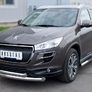 Защита переднего бампера d76х63 дуга RUSSTAL Peugeot 4008 (2012-2016)