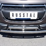 Защита переднего бампера d75х42/75х42 овалы RUSSTAL Peugeot 4008 (2012-2016)