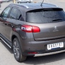 Защита заднего бампера d75х42 овал RUSSTAL Peugeot 4008 (2012-2016)