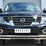 Защита переднего бампера d63 секции d63 уголки+d42 зубы RUSSTAL Nissan Patrol (2014-2020)