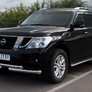 Защита переднего бампера d76х76 ступень RUSSTAL Nissan Patrol (2010-2013)