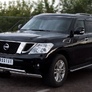 Защита переднего бампера d75х42/75х42 ступень RUSSTAL Nissan Patrol (2010-2013)