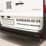 Защита заднего бампера d80х40 (профиль чм) RUSSTAL Peugeot Expert (2007-2016)