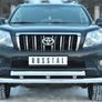 Защита переднего бампера d76 секцииd 63 секции декоративный паз RUSSTAL Toyota Land Cruiser Prado 150 (2009-2013)